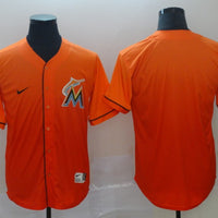 Men's Miami Marlins Orange Gradient Replica Blank Jersey1