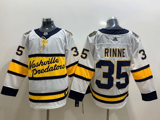 Men's Nashville Predators Pekka Rinne #35 White Breakaway Player Jersey1