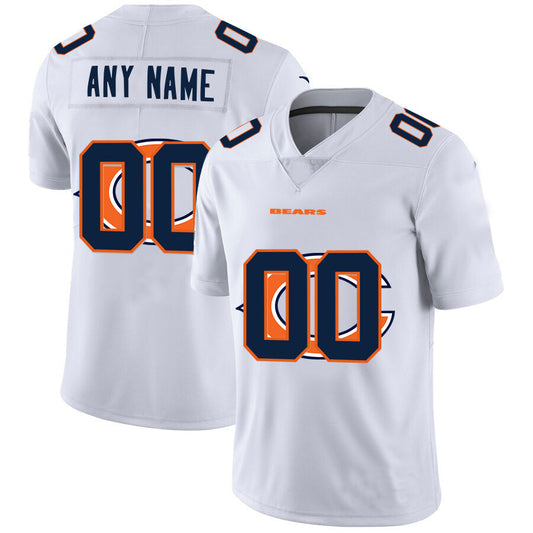 Custom1 Chicago Bears White Team Big Logo Vapor Untouchable Limited Jersey1 Stitched Jersey1 Football Jerseys