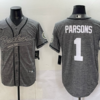 Men's Green Bay Packers Micah Parsons #1 Grey Game Jersey