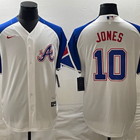 Men's Atlanta Braves Chipper Jones #10 White 2023 City Connect Replica Jersey1