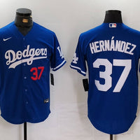 Men's Los Angeles Dodgers Teoscar Hernandez #37 Royal Limited Player Jersey1
