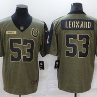 Men's Indianapolis Colts Darius Leonard #53 Brown Game Jersey1