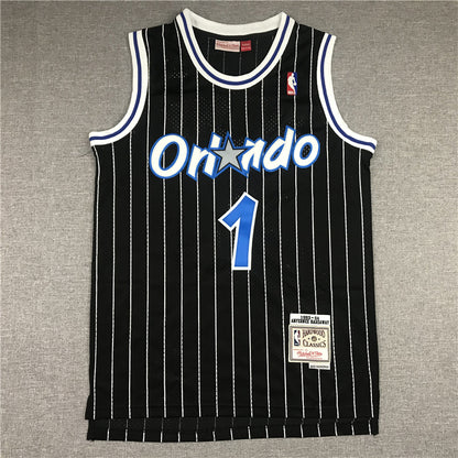 Men's Orlando Magic Penny Hardaway #1 Black Hardwood Classics Swingman Jersey1