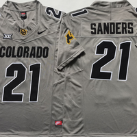 Men's Colorado Buffaloes Shilo Sanders #21 Grey Game Jersey