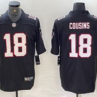 Men's Atlanta Falcons Kirk Cousins #18 Black Game Jersey1