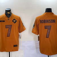 Men's Atlanta Falcons Bijan Robinson #7 Brown Salute To Service Limited Jersey1