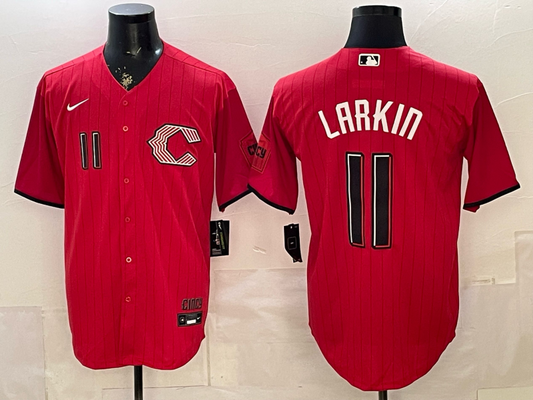 Men's Cincinnati Reds Barry Larkin #11 Red 2026 City Connect Stadium Jersey