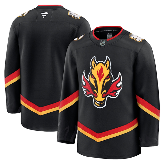 Men's Calgary Flames Fanatics Black Alternate Premium Blank Jersey