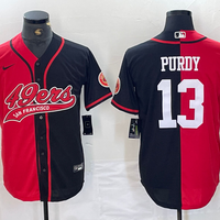 Men's San Francisco 49ers Brock Purdy #13 Red/Black Game Player Jersey1 Joint Edition