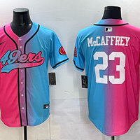 Men's San Francisco 49ers Christian McCaffrey #23 Pink/Blue Game Jersey