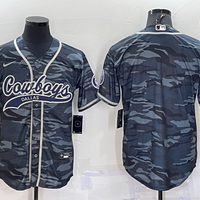Men's Dallas Cowboys Grey Camouflage Blank Jersey1