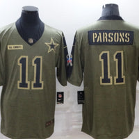 Men's Dallas Cowboys Micah Parsons #11 Brown Game Jersey1