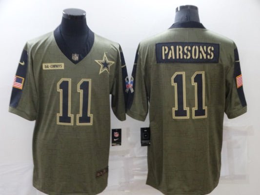 Men's Dallas Cowboys Micah Parsons #11 Brown Game Jersey1