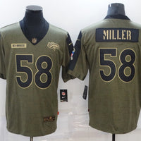 Men's Denver Broncos Von Miller #58 Brown Game Player Jersey1