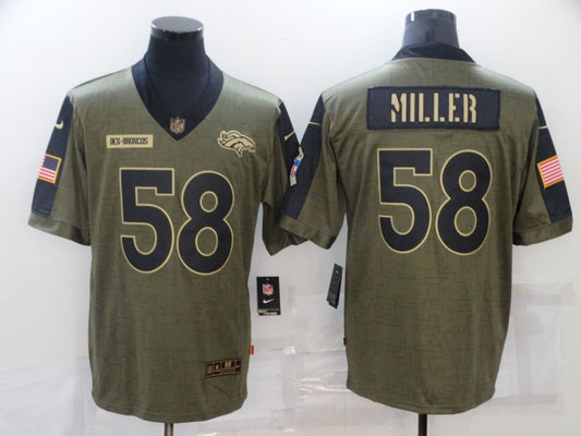 Men's Denver Broncos Von Miller #58 Brown Game Player Jersey1