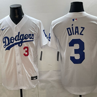 Edwin Diaz #3 Los Angeles Dodgers White Home Replica Player Jersey - JerseysFreak