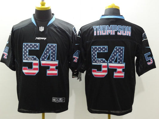Men's Carolina Panthers Shaq Thompson #54 Black Game Jersey1