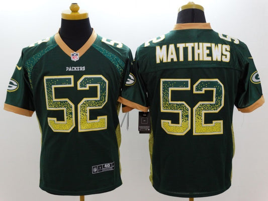 Men's Green Bay Packers Clay Matthews #52 Green Game Jersey1