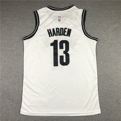 Men's Brooklyn Nets James Harden White 2020/21 Fast Break Replica Jersey1