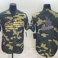 Men's Los Angeles Dodgers Camouflage Replica Baseball Jersey1
