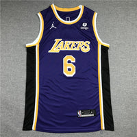 Men's Los Angeles Lakers LeBron James #6 Purple 2022/23 Swingman Player Jersey1