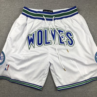 Men's Minnesota Timberwolves White Pocket Shorts1