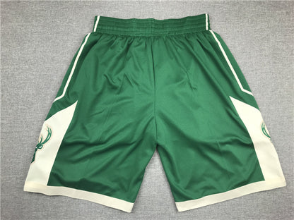 Men's Milwaukee Bucks Green Basketball Shorts1