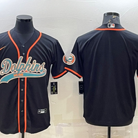 Men's Miami Dolphins Black Blank Jersey1