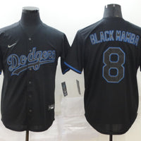 Men's Los Angeles Dodgers Kris Bryant #8 Black Mamba Player Jersey1