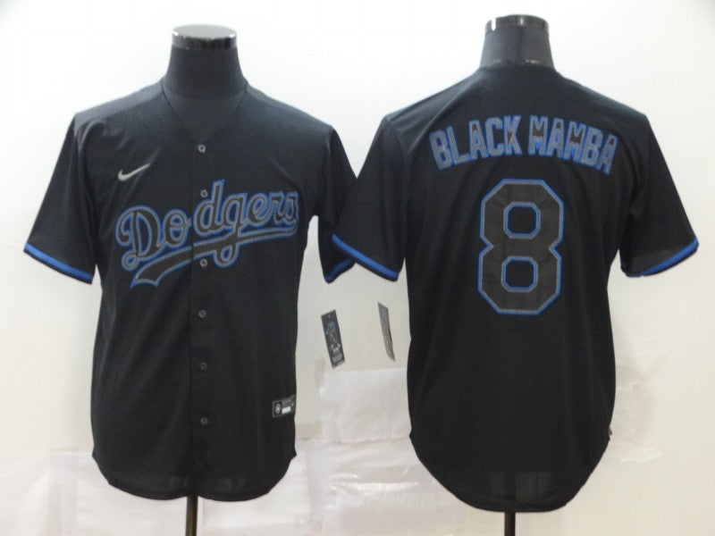 Men's Los Angeles Dodgers Kris Bryant #8 Black Mamba Player Jersey1