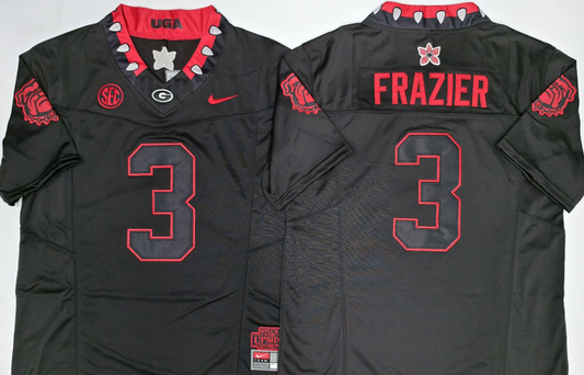 Men's Georgia Bulldogs Nate Frazier #3 Black Player Jersey