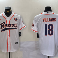 Men's Chicago Bears Caleb Williams #18 White Game Jersey1
