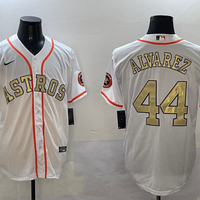 Men's Houston Astros Yordan Alvarez #44 White Player Jersey1