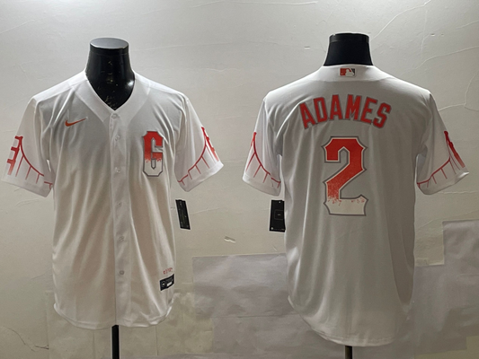 Men's San Francisco Giants Willy Adames #2 White City Connect Replica Player Jersey1