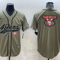Men's San Francisco 49ers Olive 2022 Salute To Service Retired Player Limited Jersey2