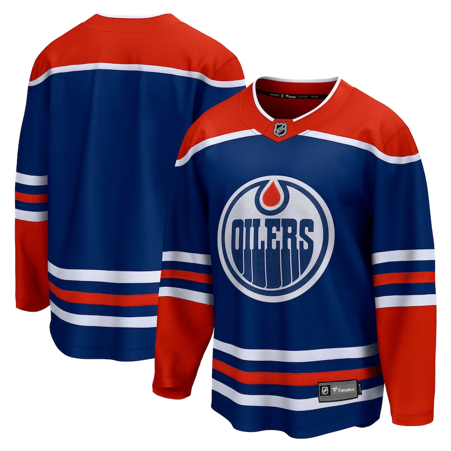 Men's Edmonton Oilers Royal Home Breakaway Blank Jersey1