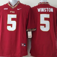 Men's Florida State Seminoles Jameis Winston #5 Red Player Jersey