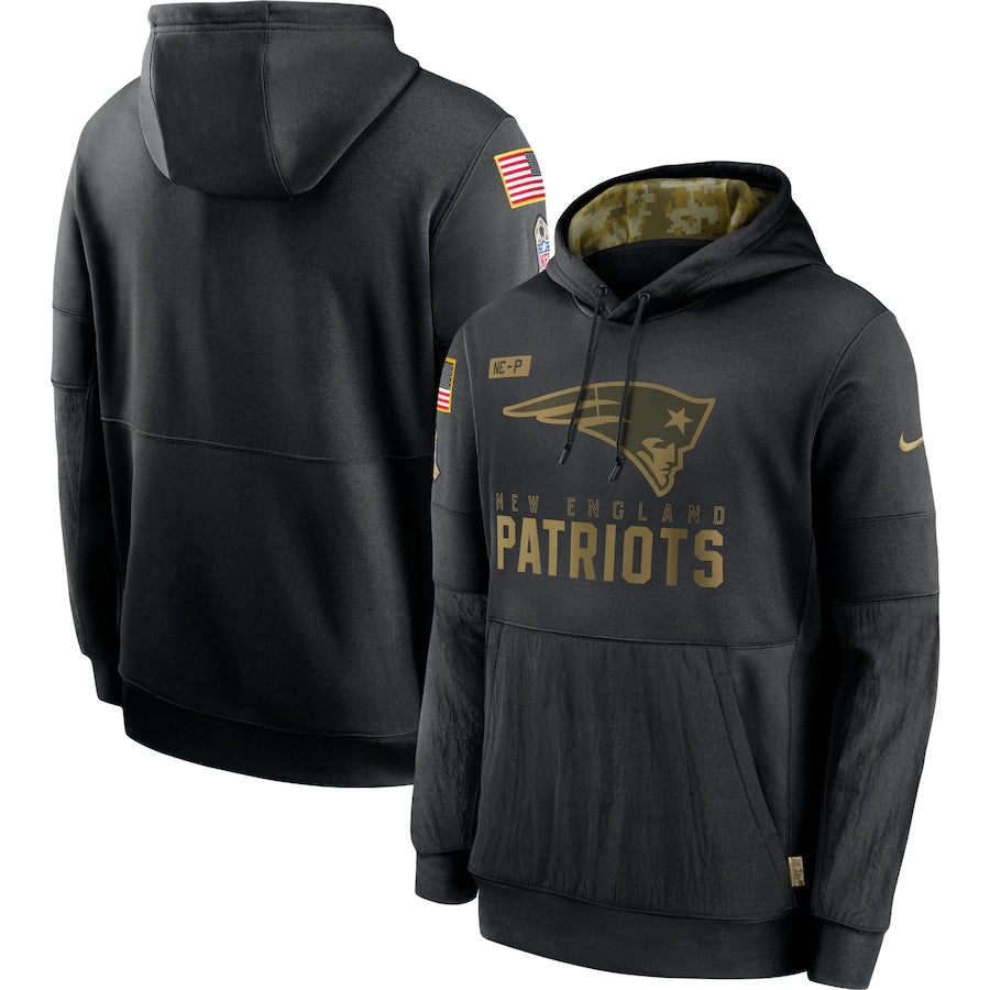 New England Patriots 2020 Salute to Service Black Hoodie
