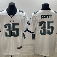 Men's Philadelphia Eagles Boston Scott #35 White Game Jersey1