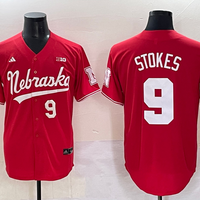 Men's Nebraska Huskers Rhett Stokes #9 Red Replica Player Jersey