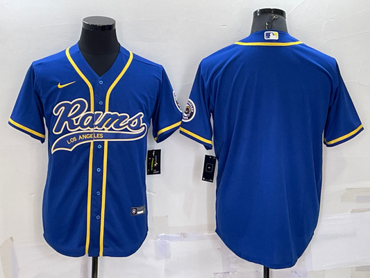 Men's Los Angeles Rams Blue Blank Jersey1
