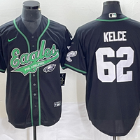 Men's Philadelphia Eagles Jason Kelce #62 Black Game Jersey1 Joint Edition