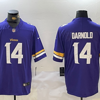Men's Minnesota Vikings Sam Darnold #14 Purple Team Game Jersey1