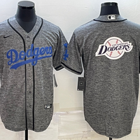 Men's Los Angeles Dodgers Gray Blank Replica Jersey1