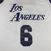 Men's Los Angeles Lakers LeBron James #6 White 2022/23 Authentic Jersey1 - City Edition
