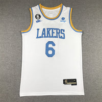 Men's Los Angeles Lakers LeBron James #6 White 2022/23 Swingman Jersey1 - Classic Edition