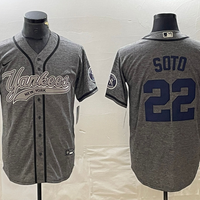 Men's New York Yankees Juan Soto #22 Gray Game Jersey1 Joint Edition