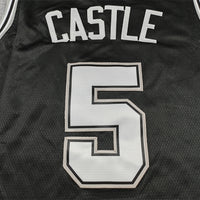 Men's San Antonio Spurs Stephon Castle #5 Black Swingman Jersey - Icon Edition