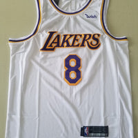 Men's Los Angeles Lakers Kobe Bryant #8 White Swingman Player Jersey1